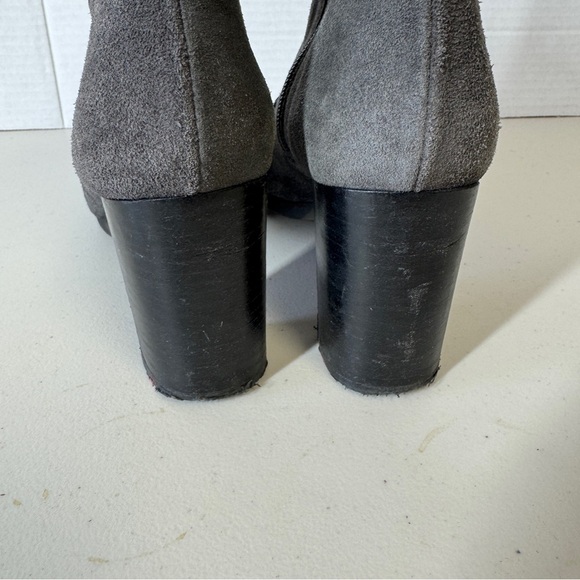 Lloyd Women's Gray Suede Lace Up Grunge Punk Heeled Ankle Boots Size 38 1/2 - Picture 5 of 15